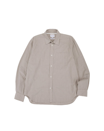 Norse Projects Espevik Oversize Micro Poplin Check Shirt Oatmeal