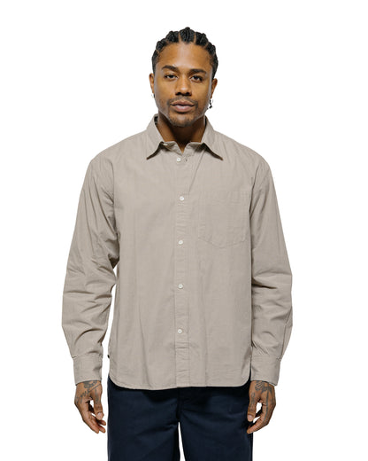 Norse Projects Espevik Oversize Micro Poplin Check Shirt Oatmeal