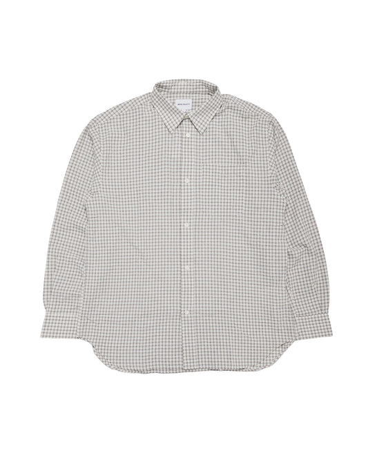 Norse Projects Espevik Oversized Check Shirt Natural Ecru