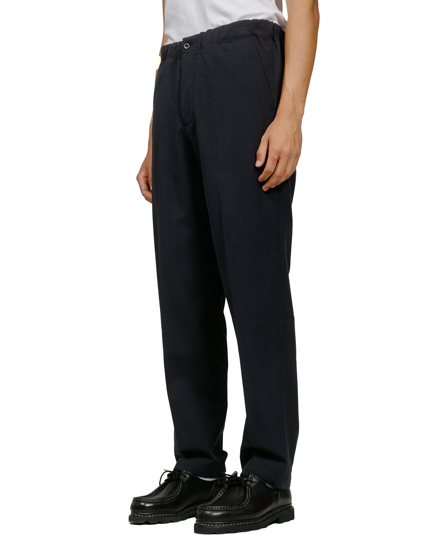 Norse Projects Ezra Cotton Wool Trouser Black model front