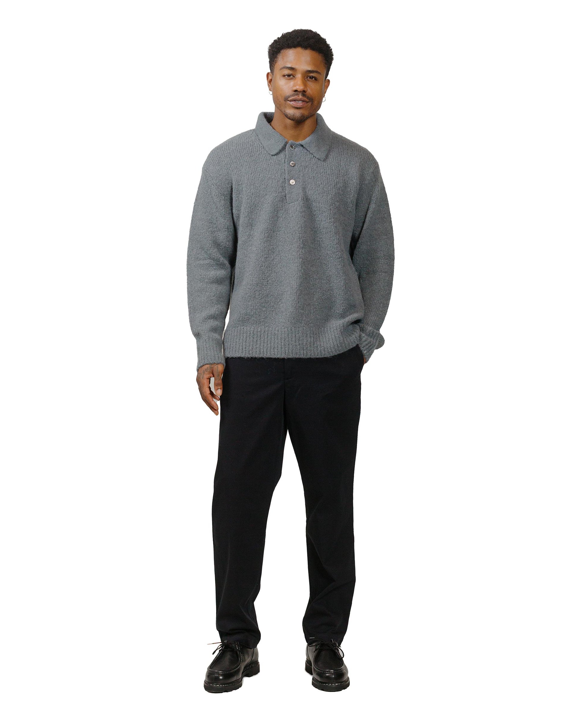 Norse Projects Ezra Light Stretch Black model full