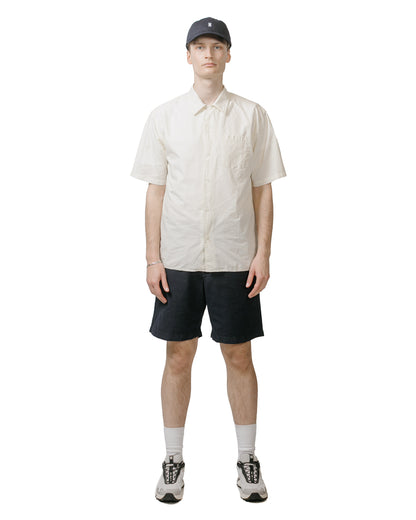 Norse Projects Ezra Relaxed Cotton Linen Short Dark Navy model full