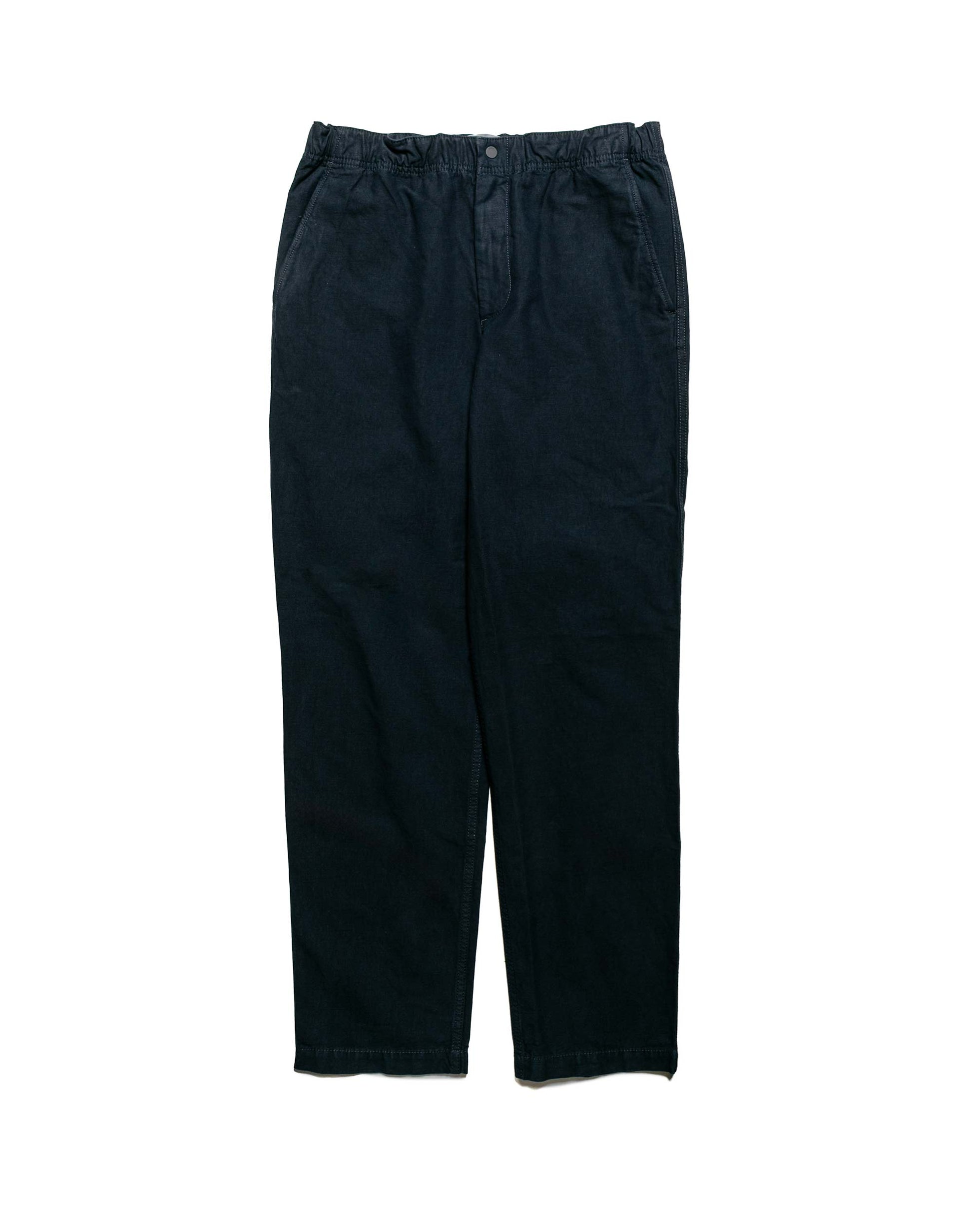 Norse Projects Ezra Relaxed Cotton Linen Trouser Dark Navy