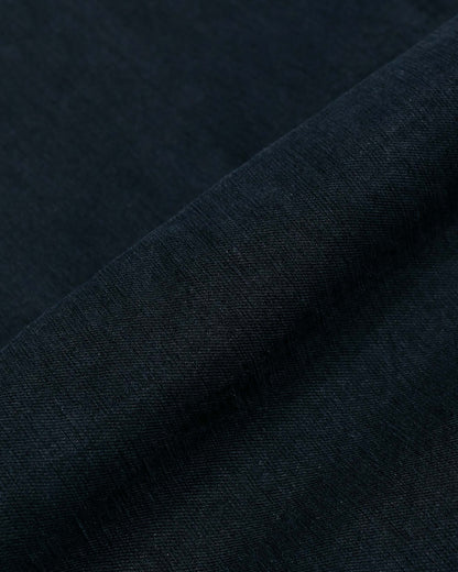 Norse Projects Ezra Relaxed Cotton Linen Trouser Dark Navy fabric