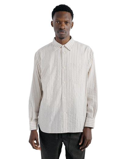 Norse Projects Falster Stripe Oversized Shirt Natural Ecru