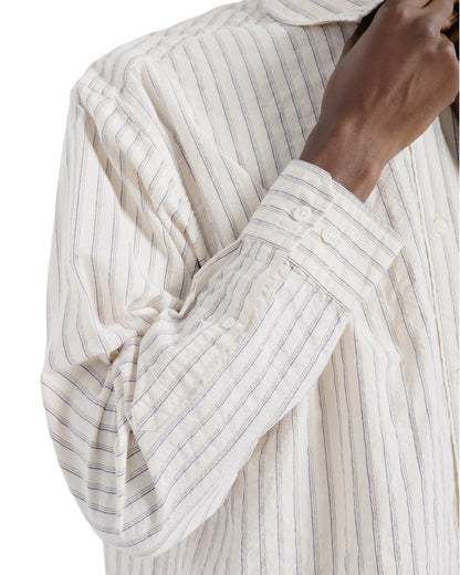 Norse Projects Falster Stripe Oversized Shirt Natural Ecru