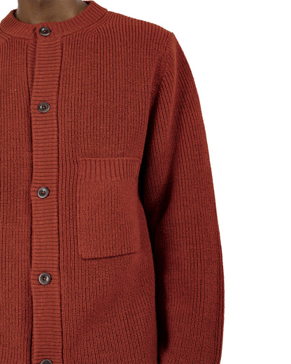 Norse Projects Gullverket Cotton Wool Rib Cardigan Cowhide