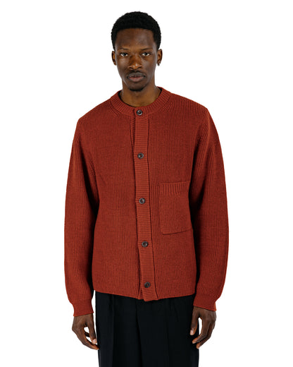 Norse Projects Gullverket Cotton Wool Rib Cardigan Cowhide