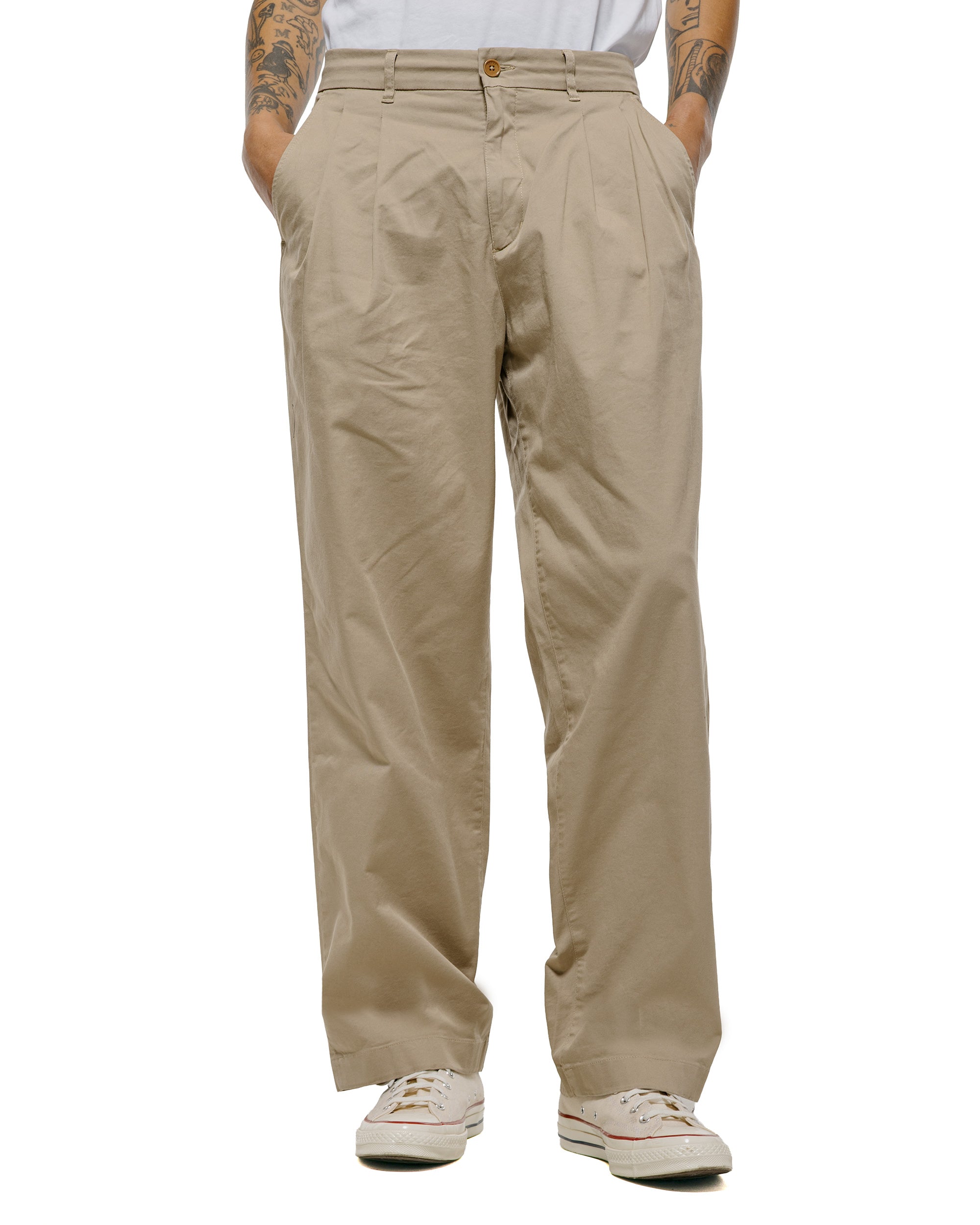 Norse Projects Hestur Relaxed Twill Pleated Trouser Light Khaki
