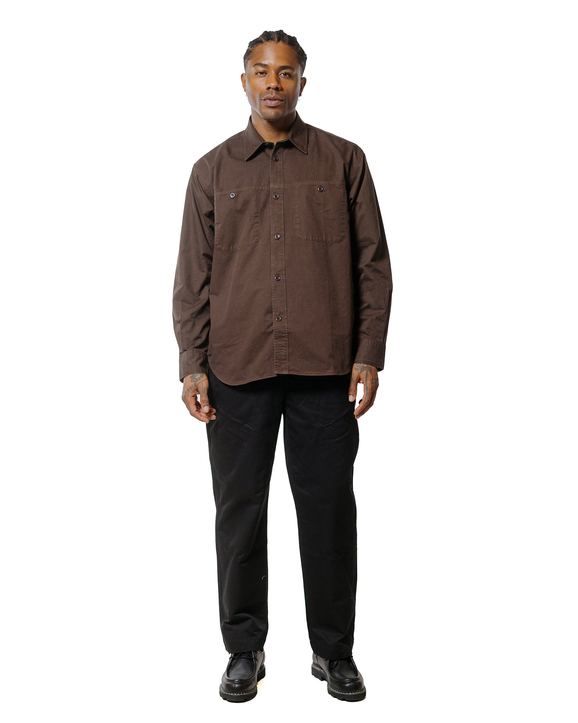 Norse Projects Julius Mineral Dyed Overshirt Shirt Espresso