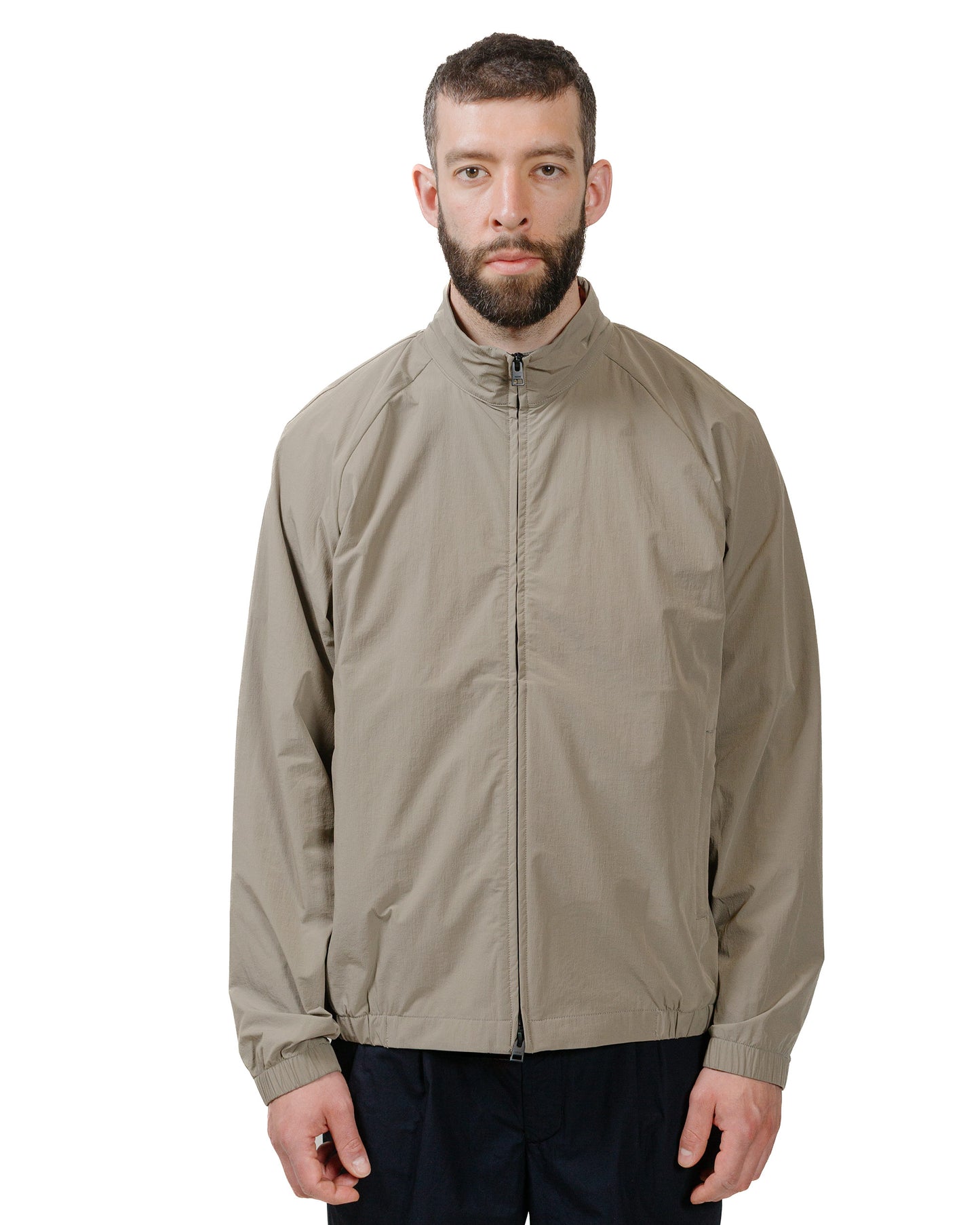 Norse Projects Korso Travel Light Harrington Jacket Concrete Grey model front