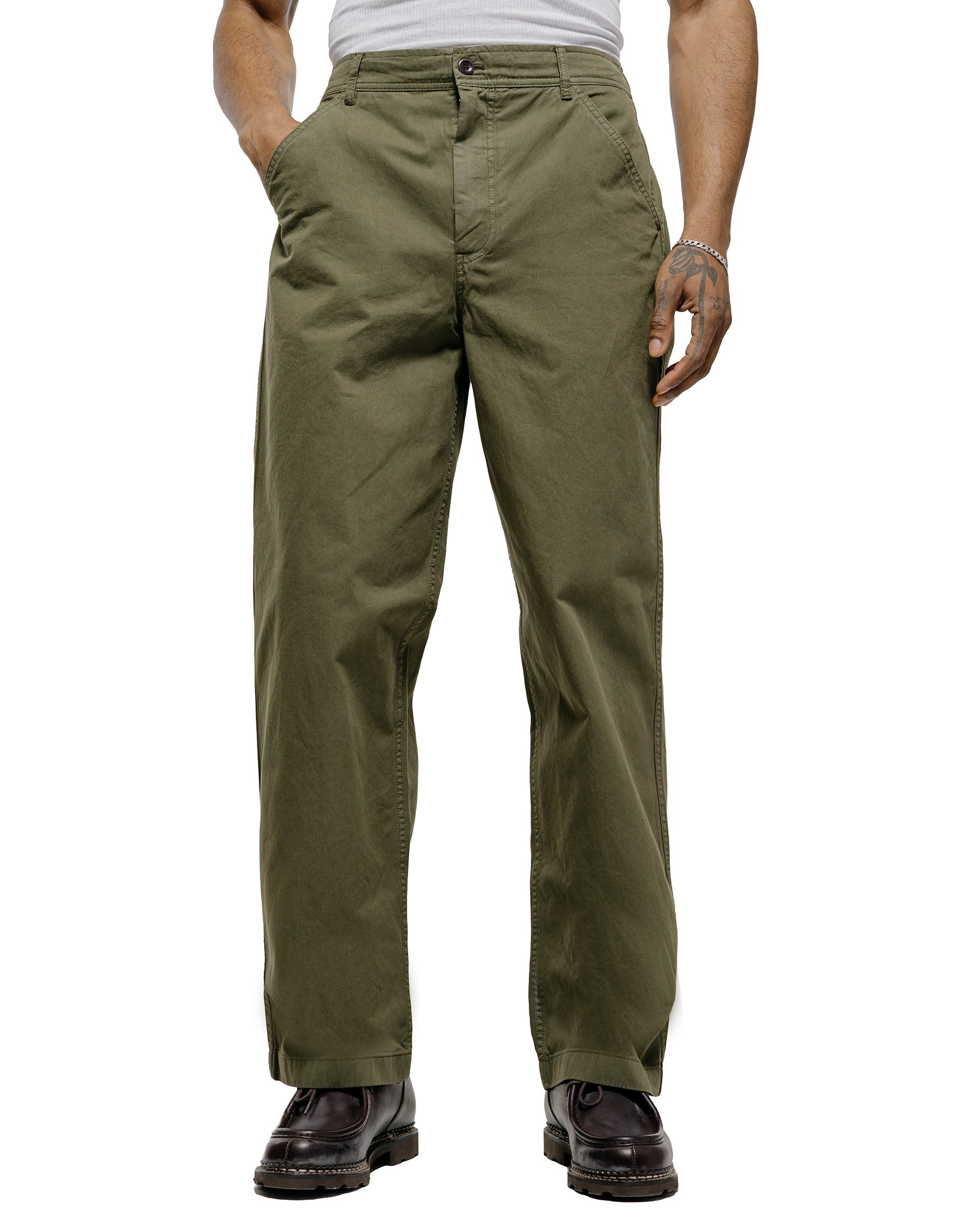 Norse Projects Kvitfjell Relaxed Cotton Twill Pant Olive Night