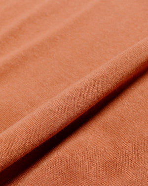 Norse Projects Leif Cotton Linen Polo Red Clay fabric