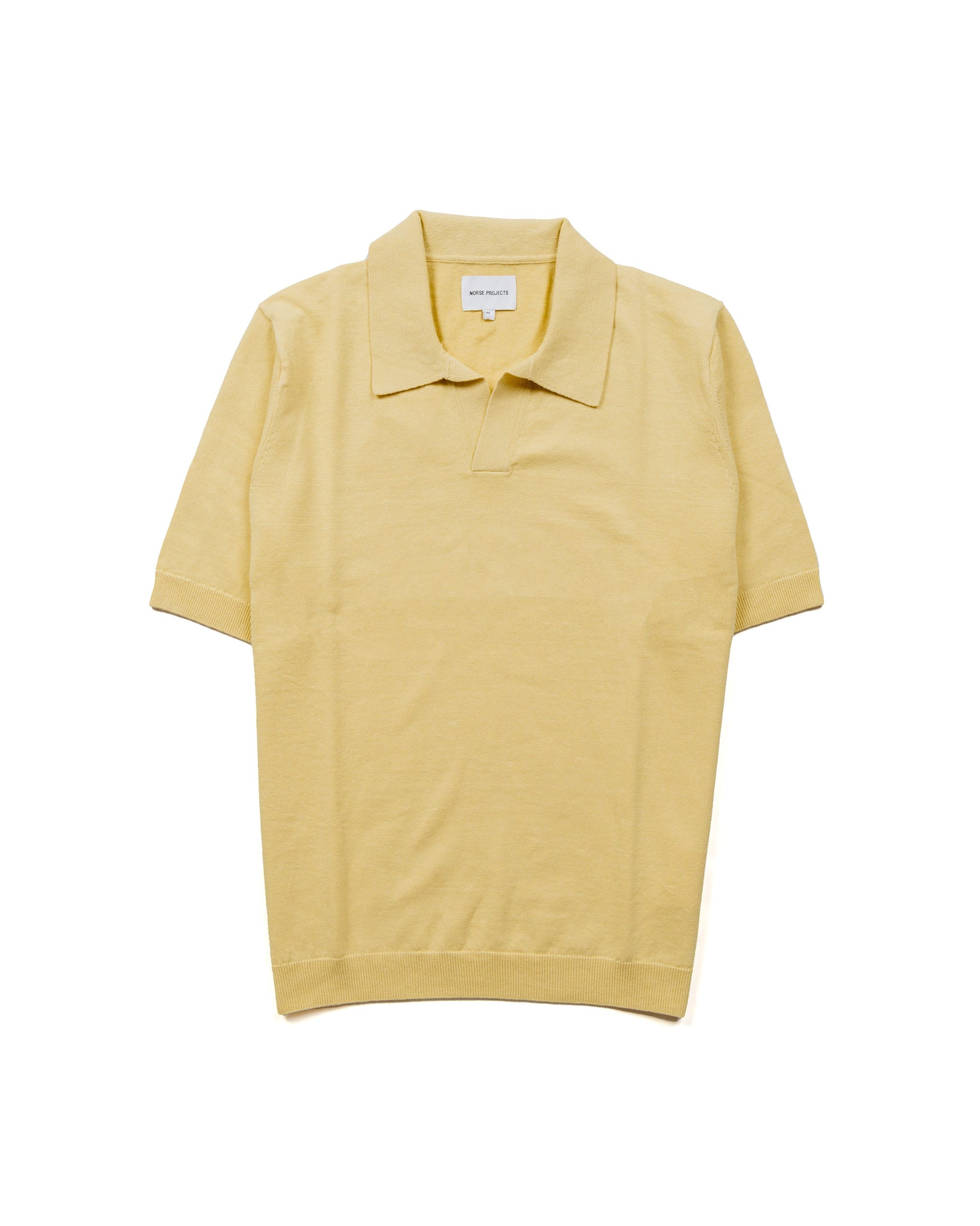Norse Projects Leif Cotton Linen Polo Sunwashed Yellow
