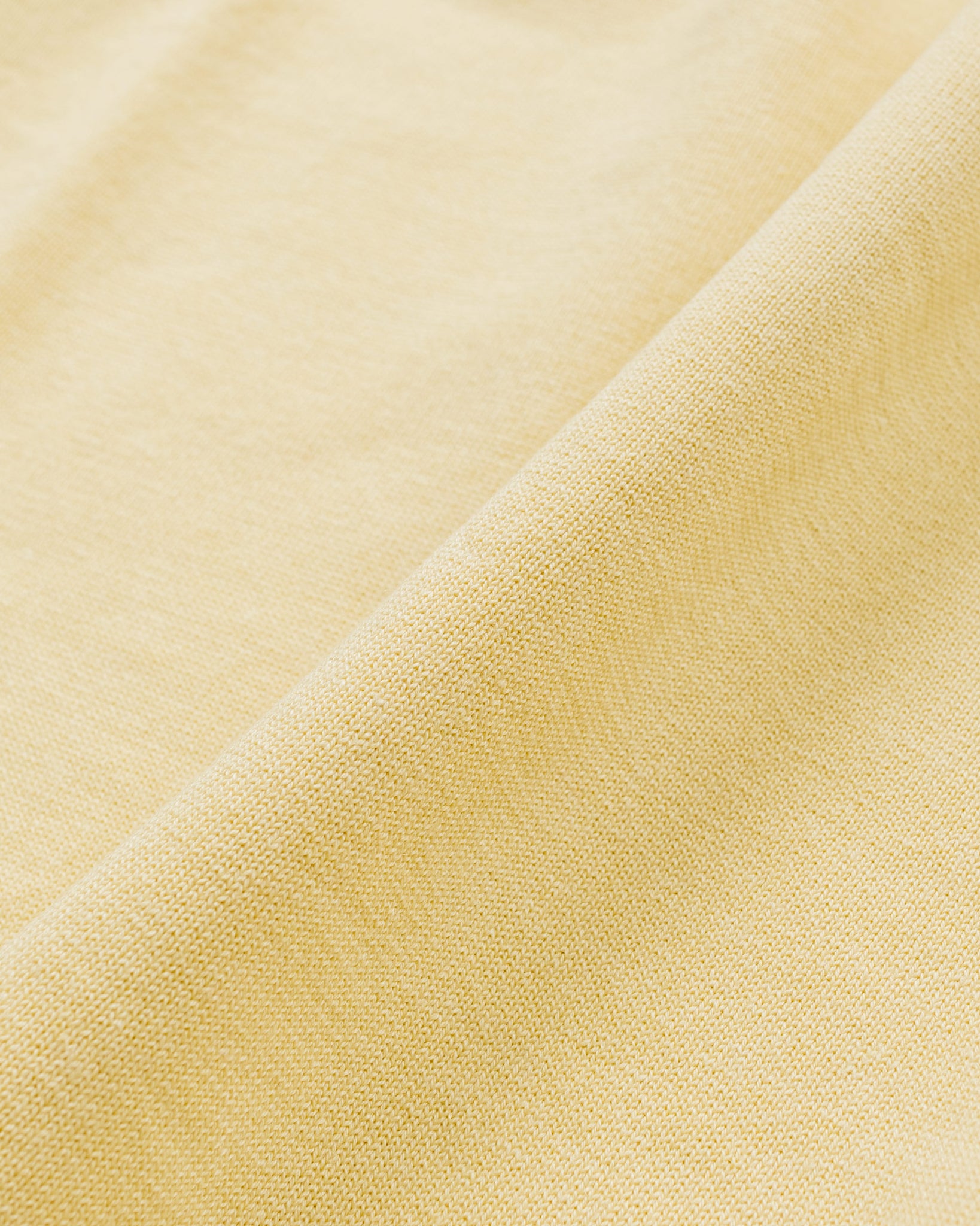 Norse Projects Leif Cotton Linen Polo Sunwashed Yellow Fabric