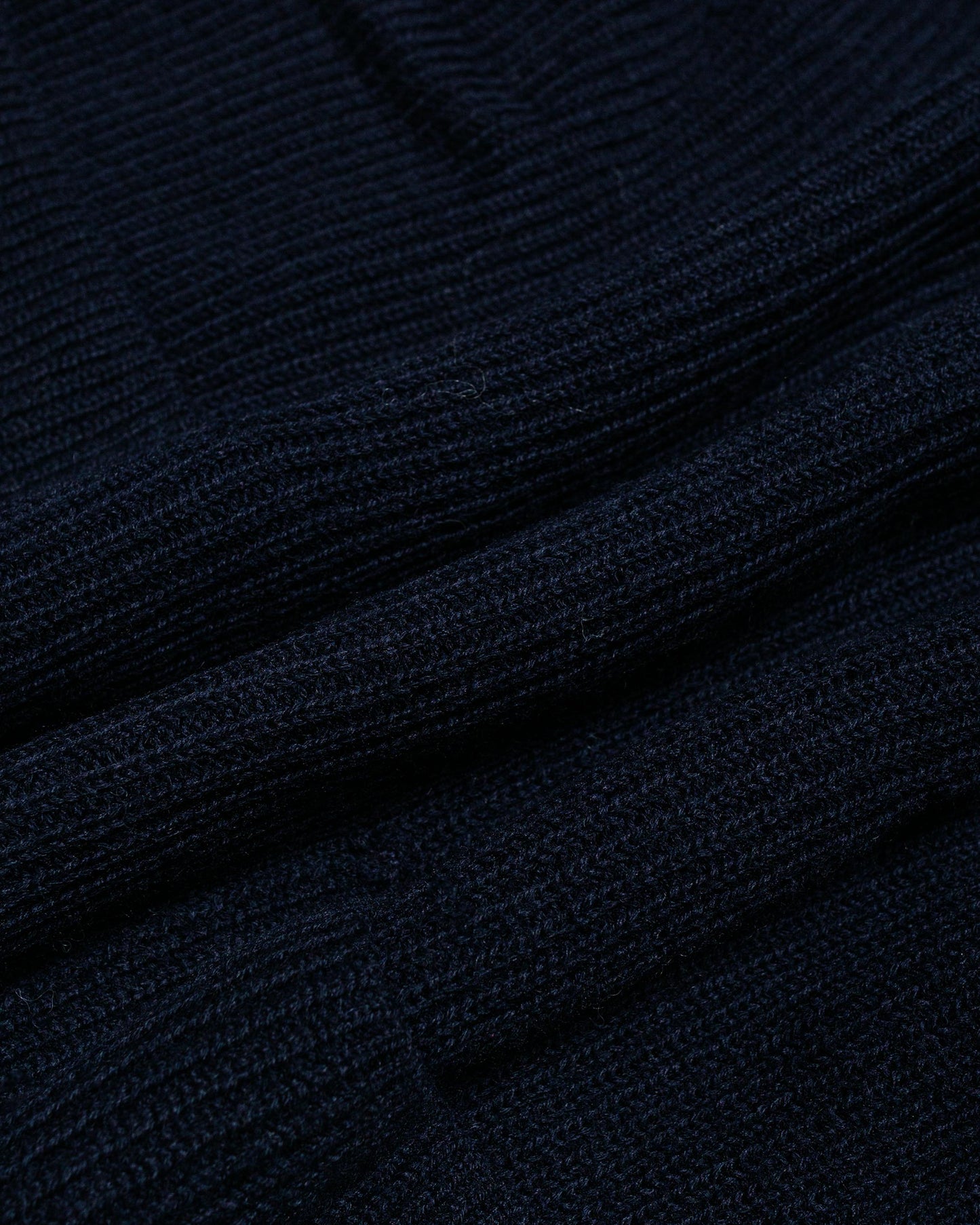 Norse Projects Loki Wool Cotton Rib Cardigan Dark Navy fabric