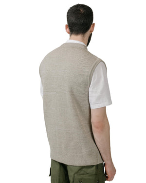 Norse Projects Manfred Wool Cotton Rib Vest Sediment Green model back