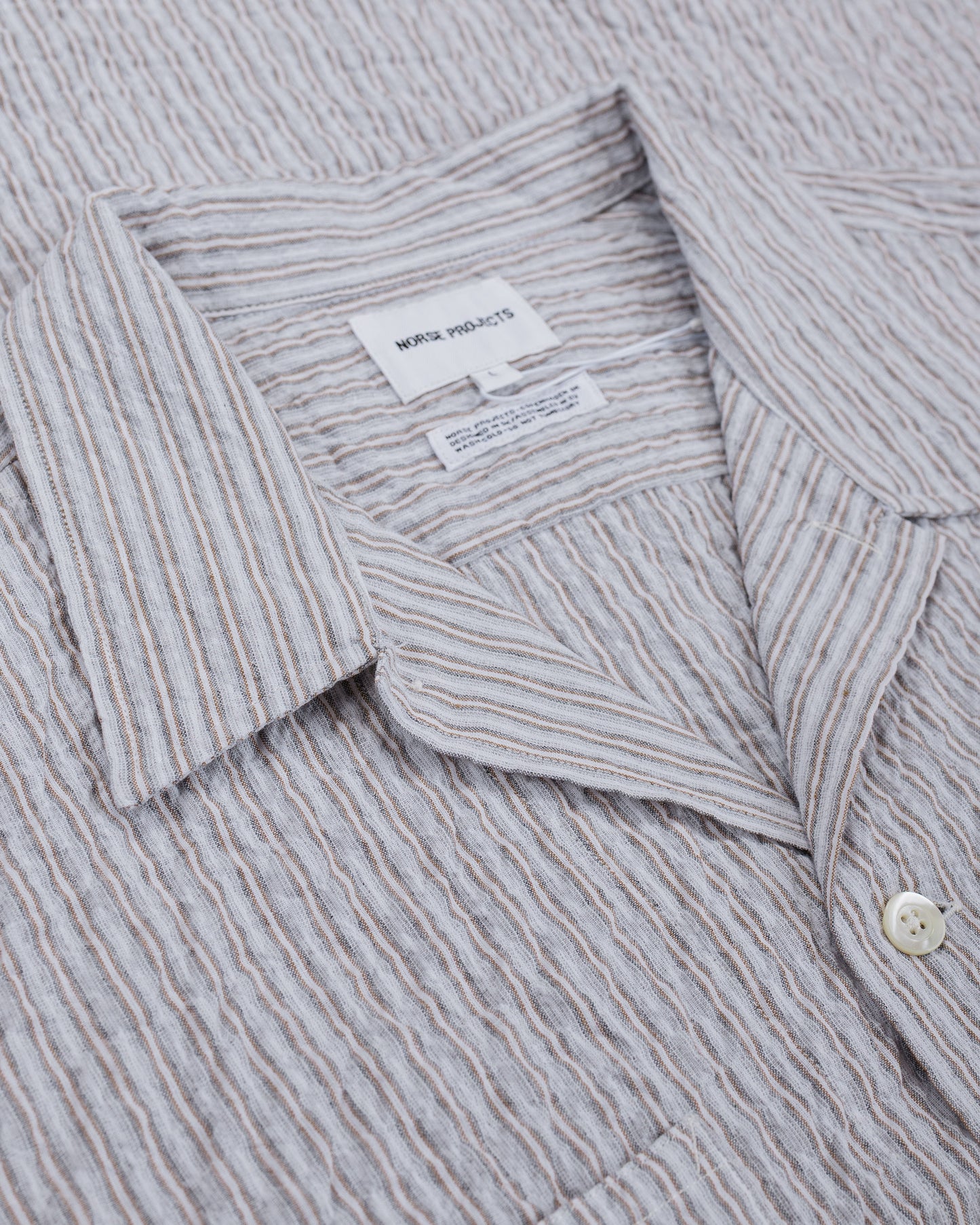 lost & found Norse Projects Norse Projects Mols Striped SS Camp Shirt Multi Color Stripe