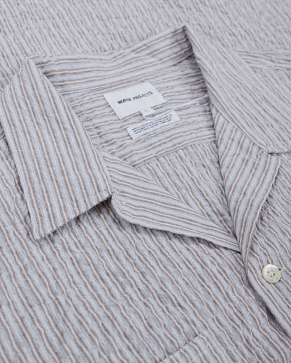 lost & found Norse Projects Norse Projects Mols Striped SS Camp Shirt Multi Color Stripe