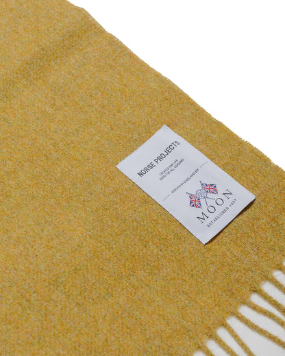 Norse Projects Moon Lambswool Scarf Facade Yellow fabric