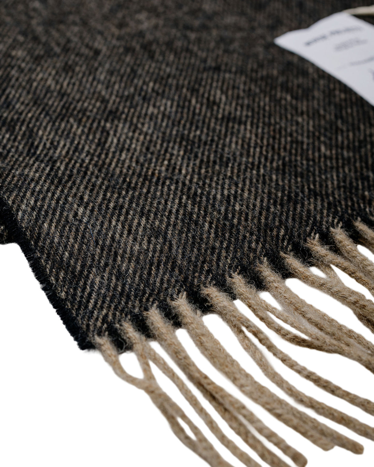 Norse Projects Moon Merino Lambswool Scarf Seal Brown