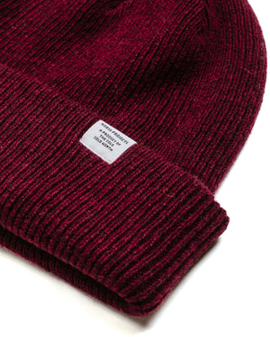 Norse Projects Norse Beanie Burgundy Fabric