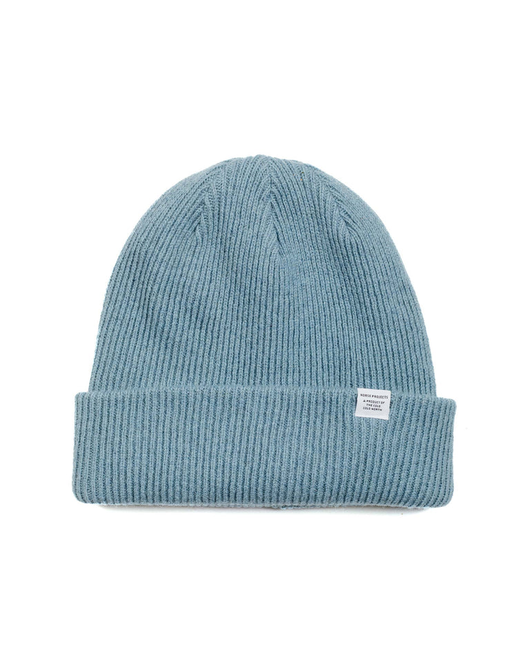 Norse Projects Norse Beanie Light Stone Blue
