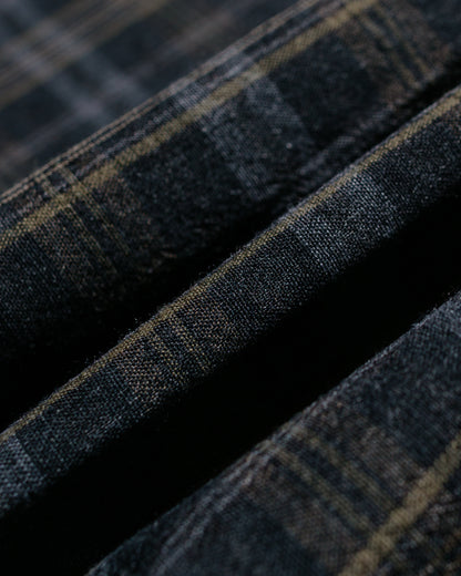 Norse Projects Ole Oversized Wool Check Shirt Charcoal Grey