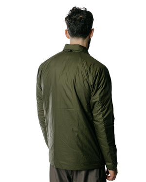 Norse Projects Pertex Quantum Midlayer Shirt Army Green Model Back