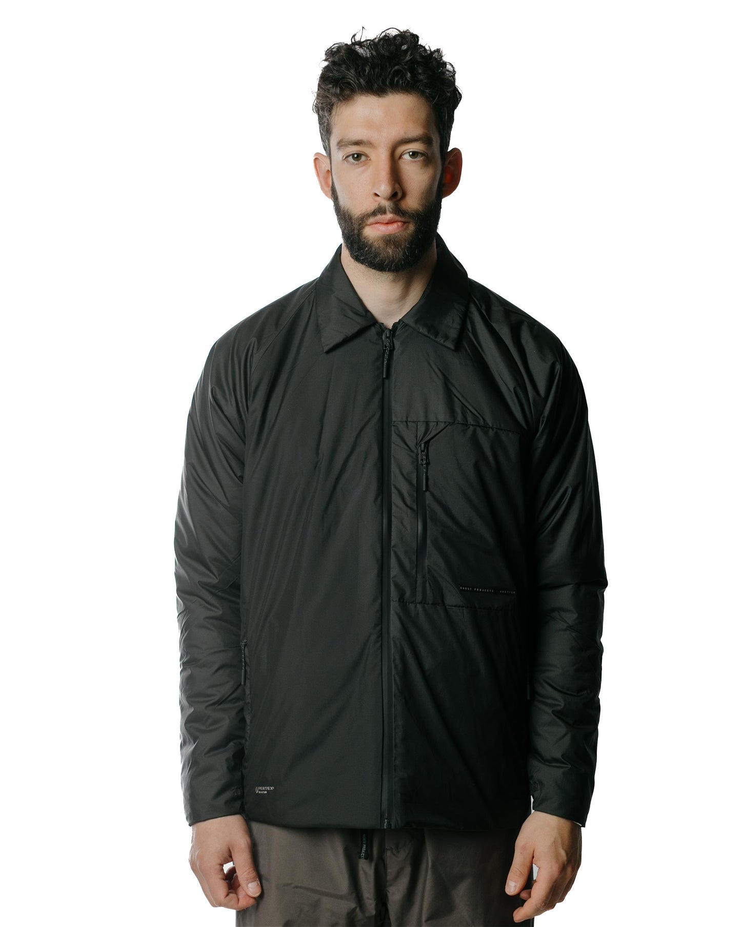 Norse Projects Pertex Quantum Midlayer Shirt Black Model Front