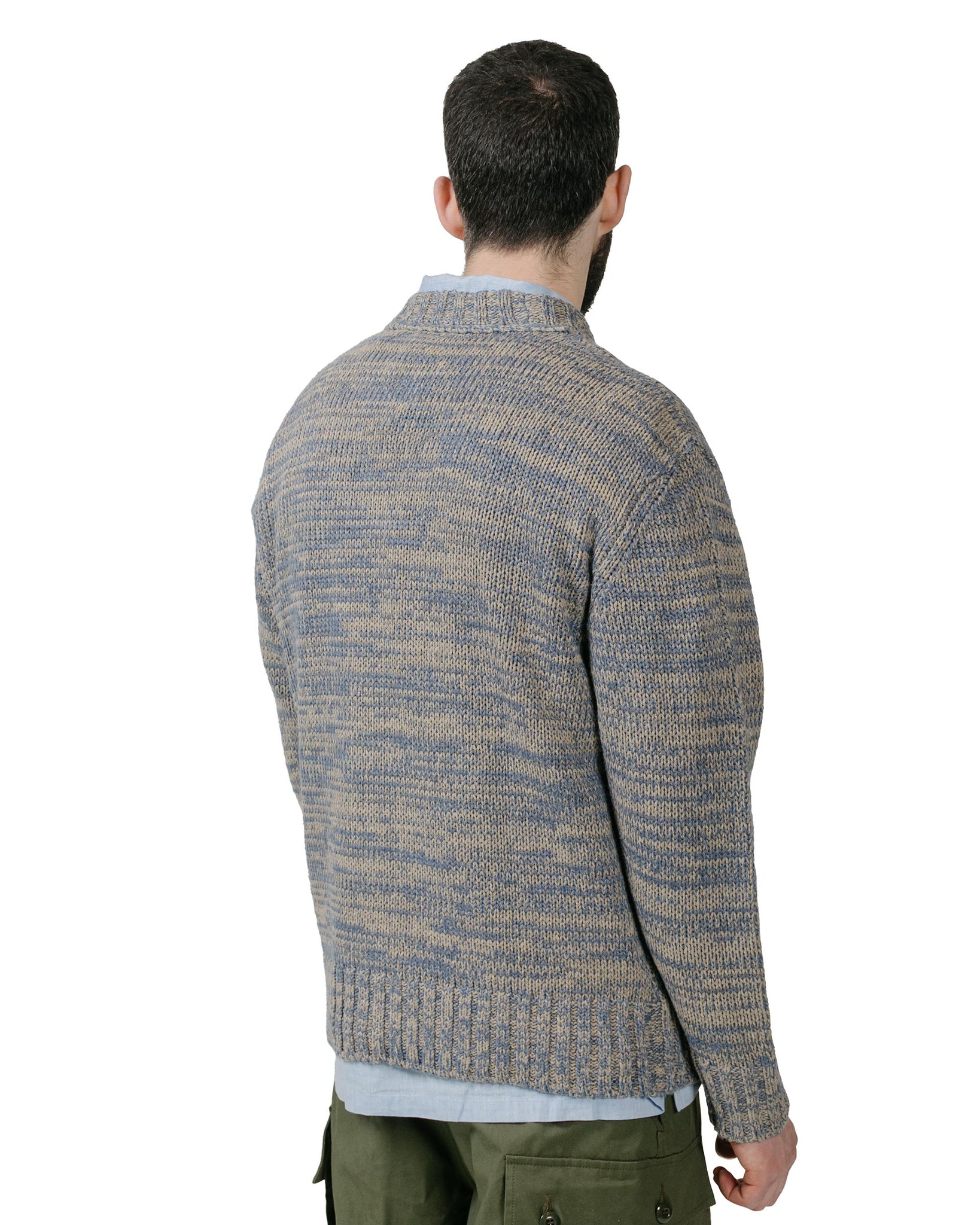 Norse Projects Rasmus Cotton Mouline Sweater Clay model back