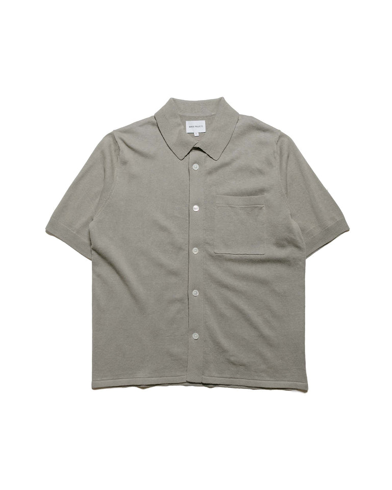 Norse Projects Rollo Cotton Linen SS Shirt Clay