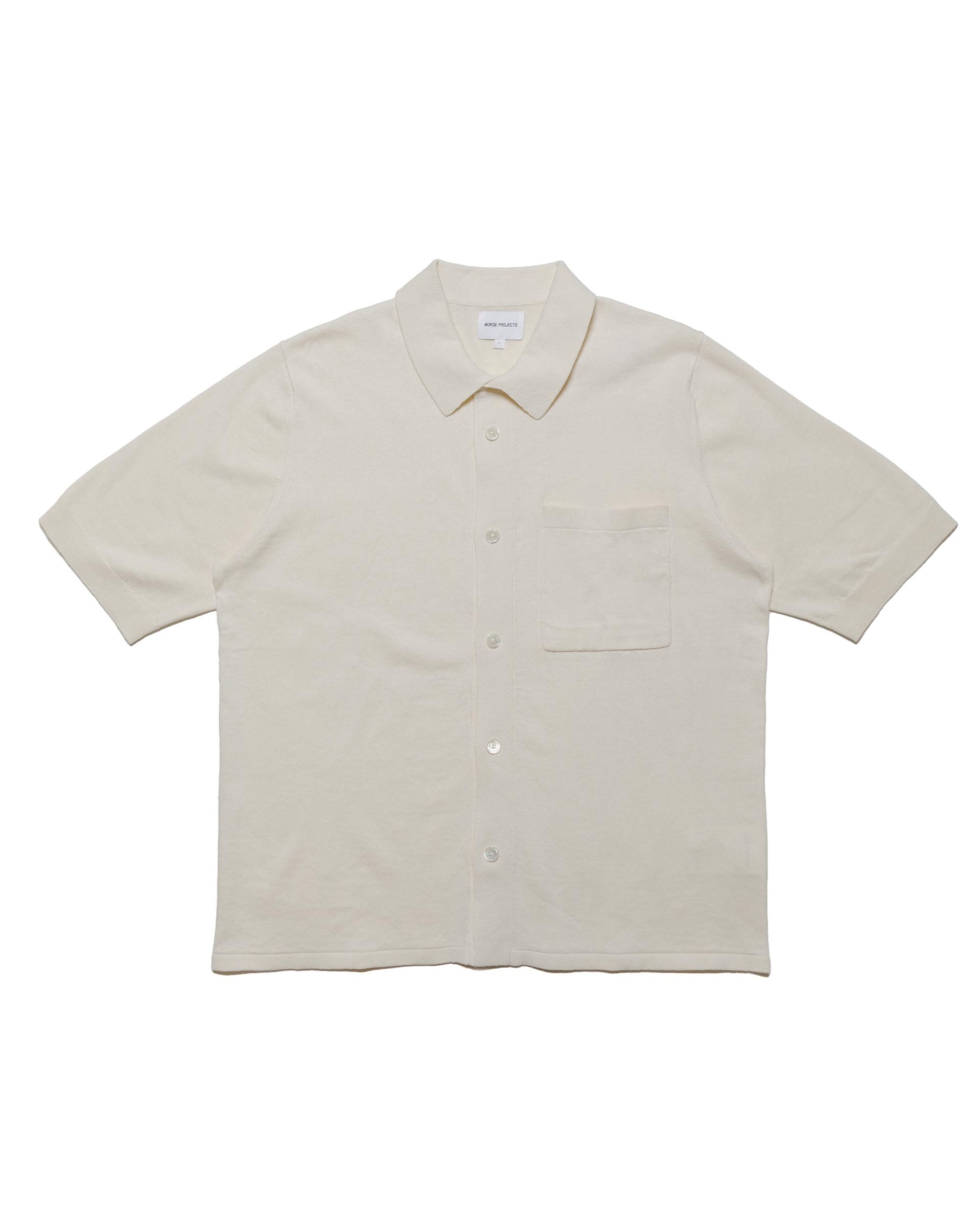 Norse Projects Rollo Cotton Linen SS Shirt Kit White