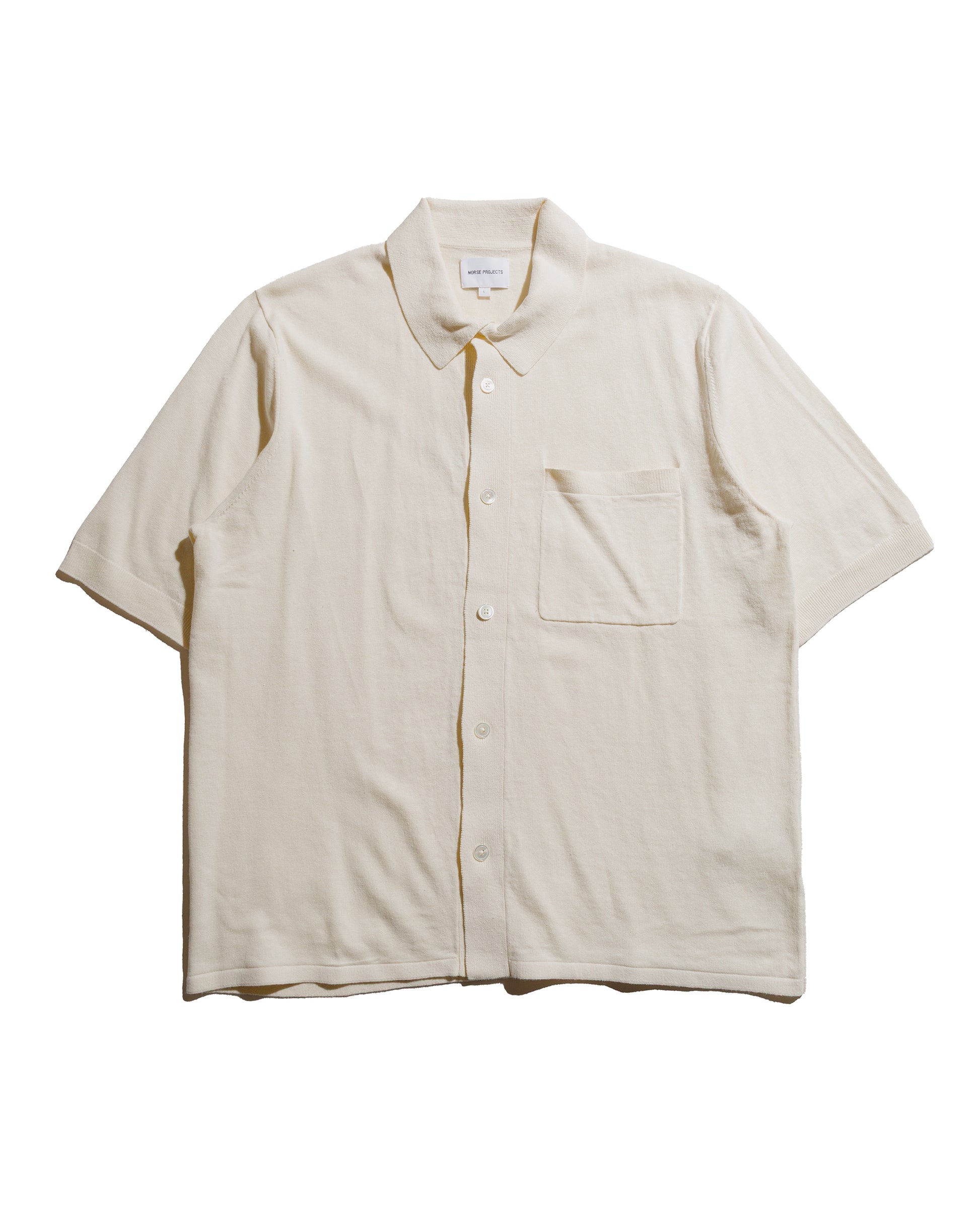 Norse Projects Rollo Cotton Linen SS Shirt Kit White