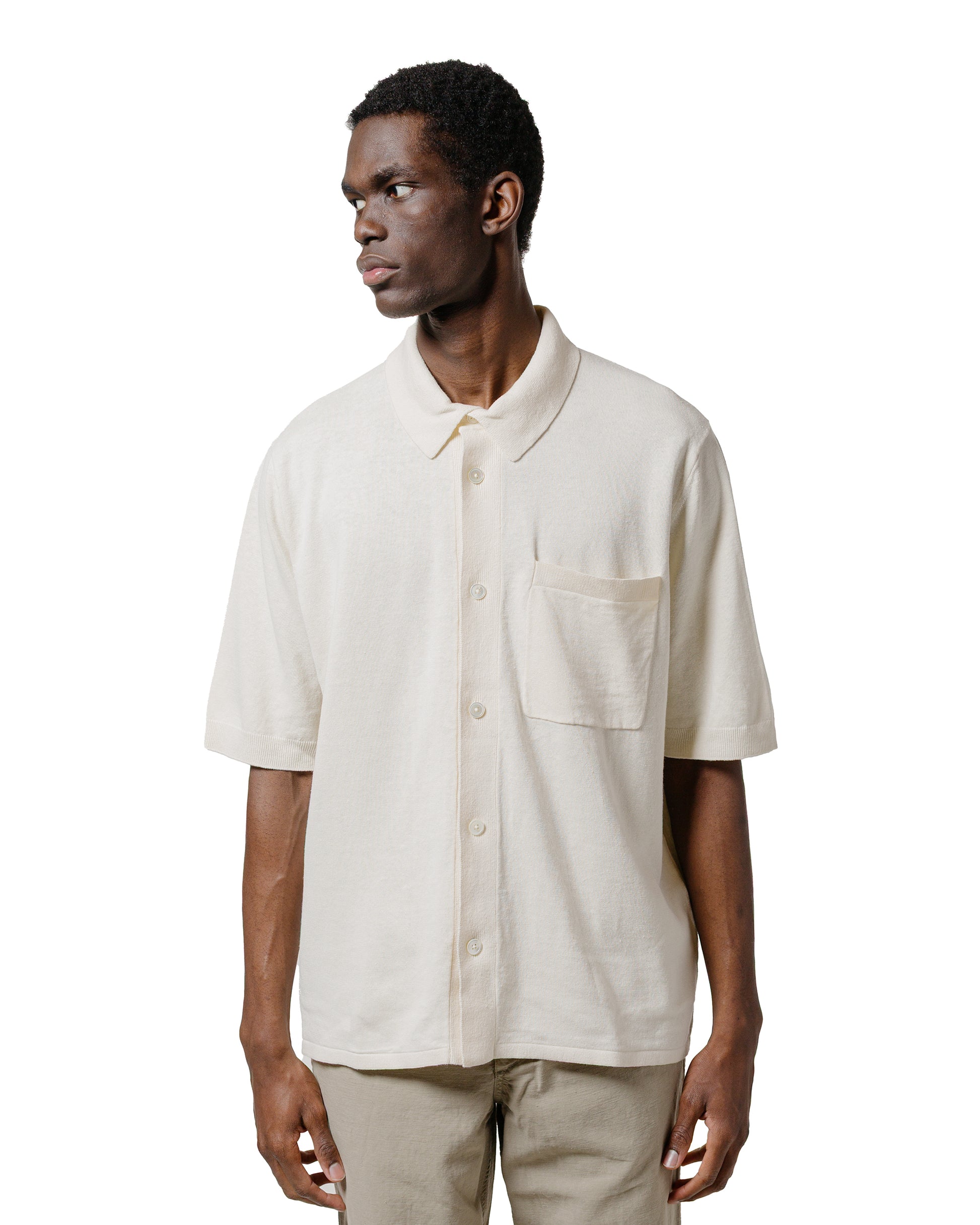 Norse Projects Rollo Cotton Linen SS Shirt Kit White