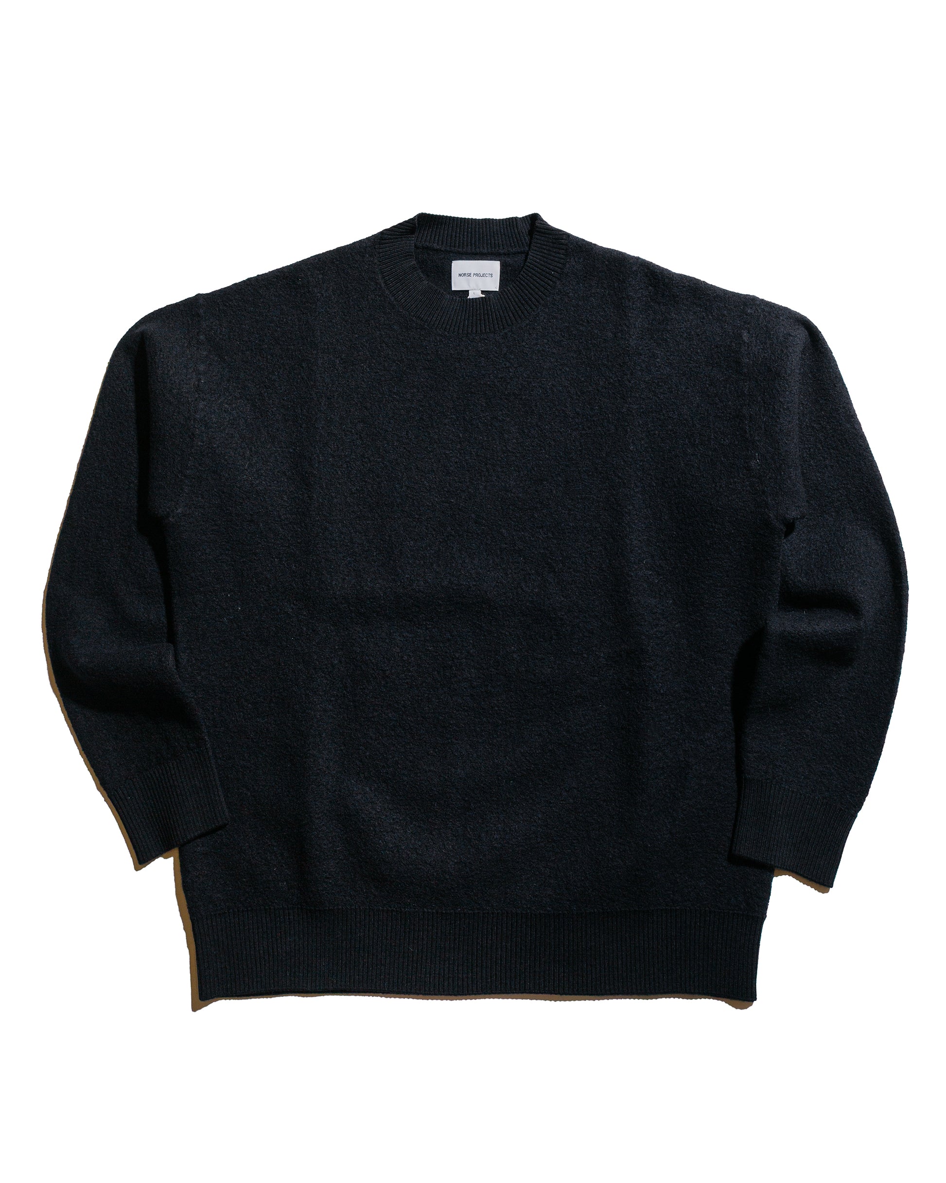 Norse Projects Rom Boiled Wool Crewneck Dark Navy