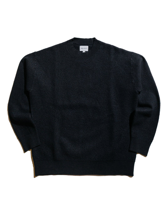 Norse Projects Rom Boiled Wool Crewneck Dark Navy