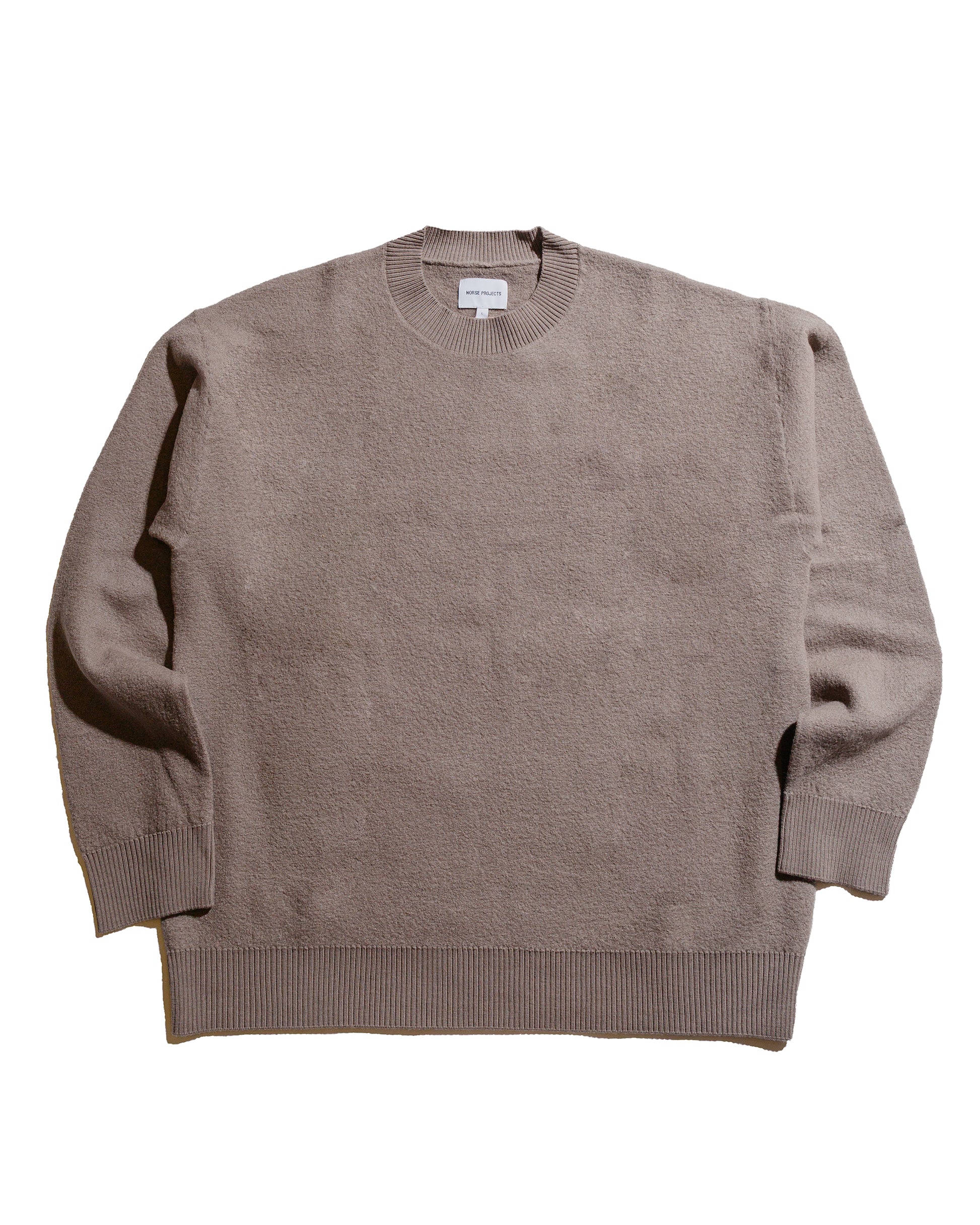 Norse Projects Rom Boiled Wool Crewneck Walnut