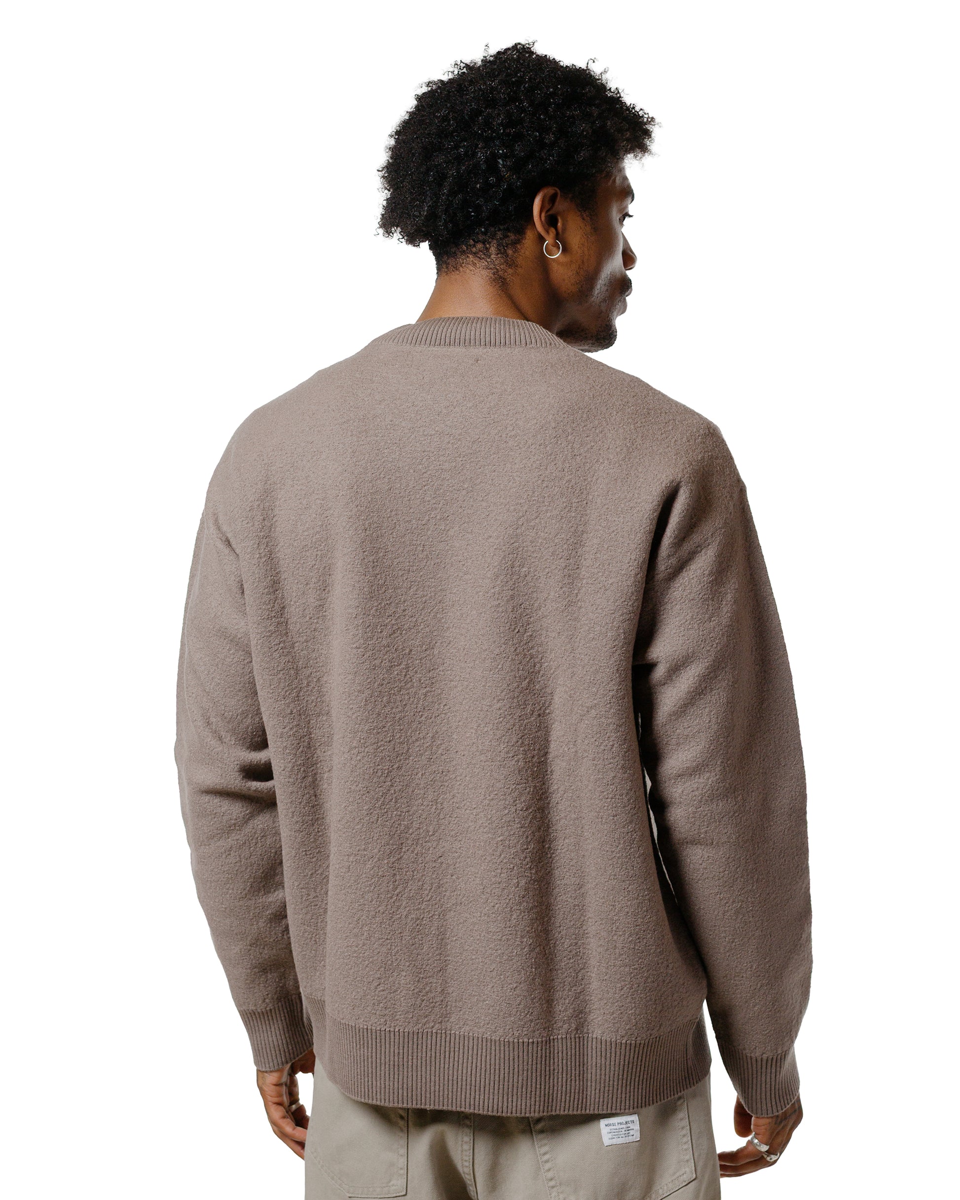 Norse Projects Rom Boiled Wool Crewneck Walnut