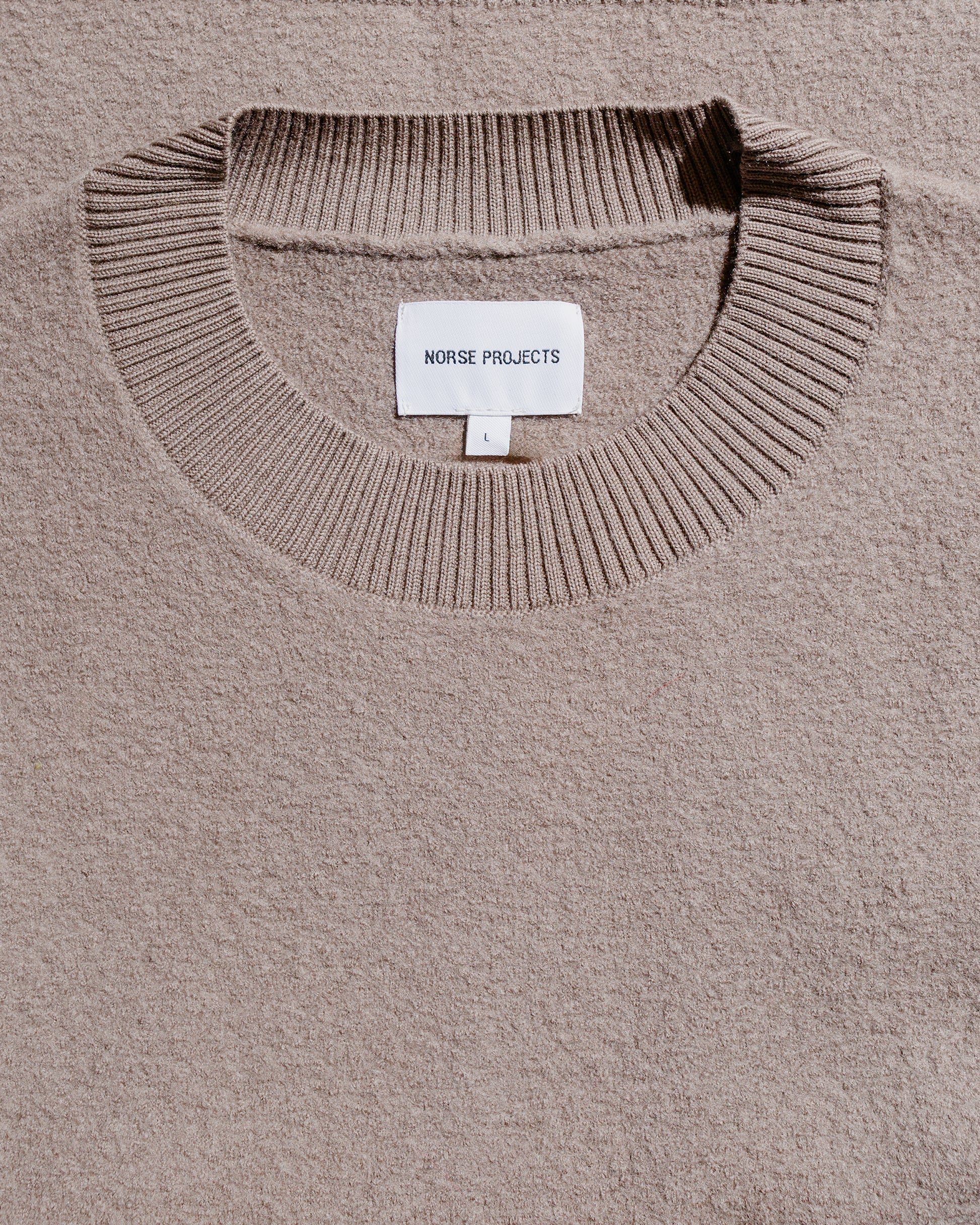 Norse Projects Rom Boiled Wool Crewneck Walnut