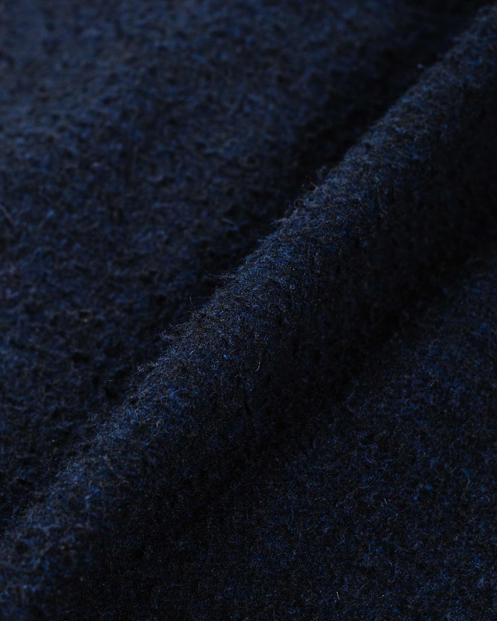 Navy Projects Overshirt Norse Wool Dark Textured Silas Cotton
