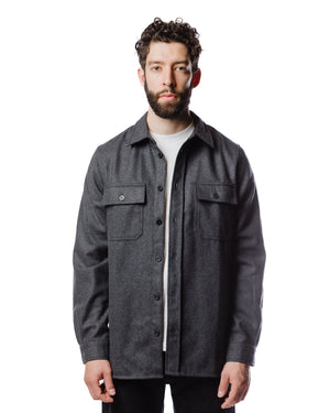 Norse Projects Silas Wool Charcoal Melange Model