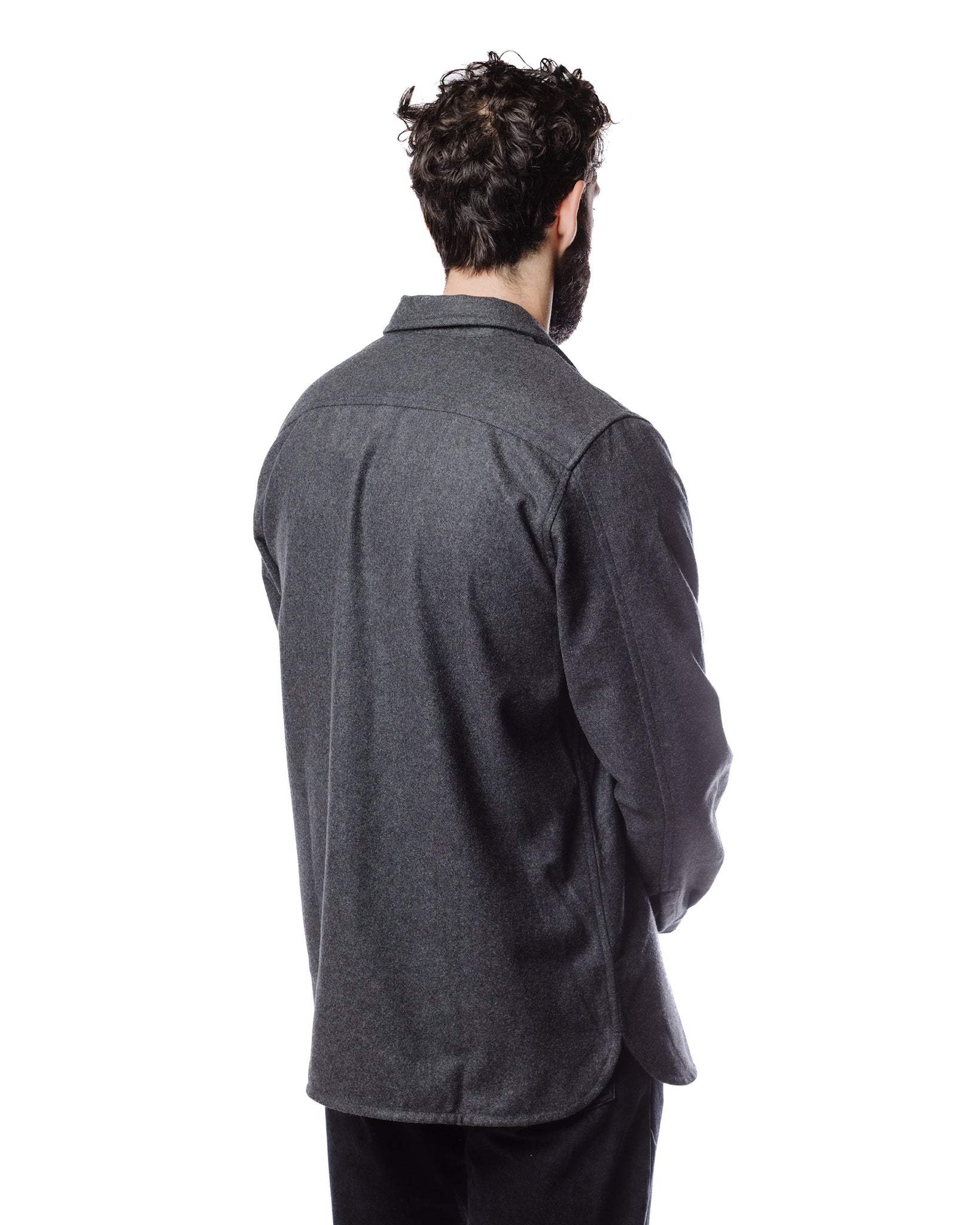 Norse Projects Silas Wool Charcoal Melange Rear