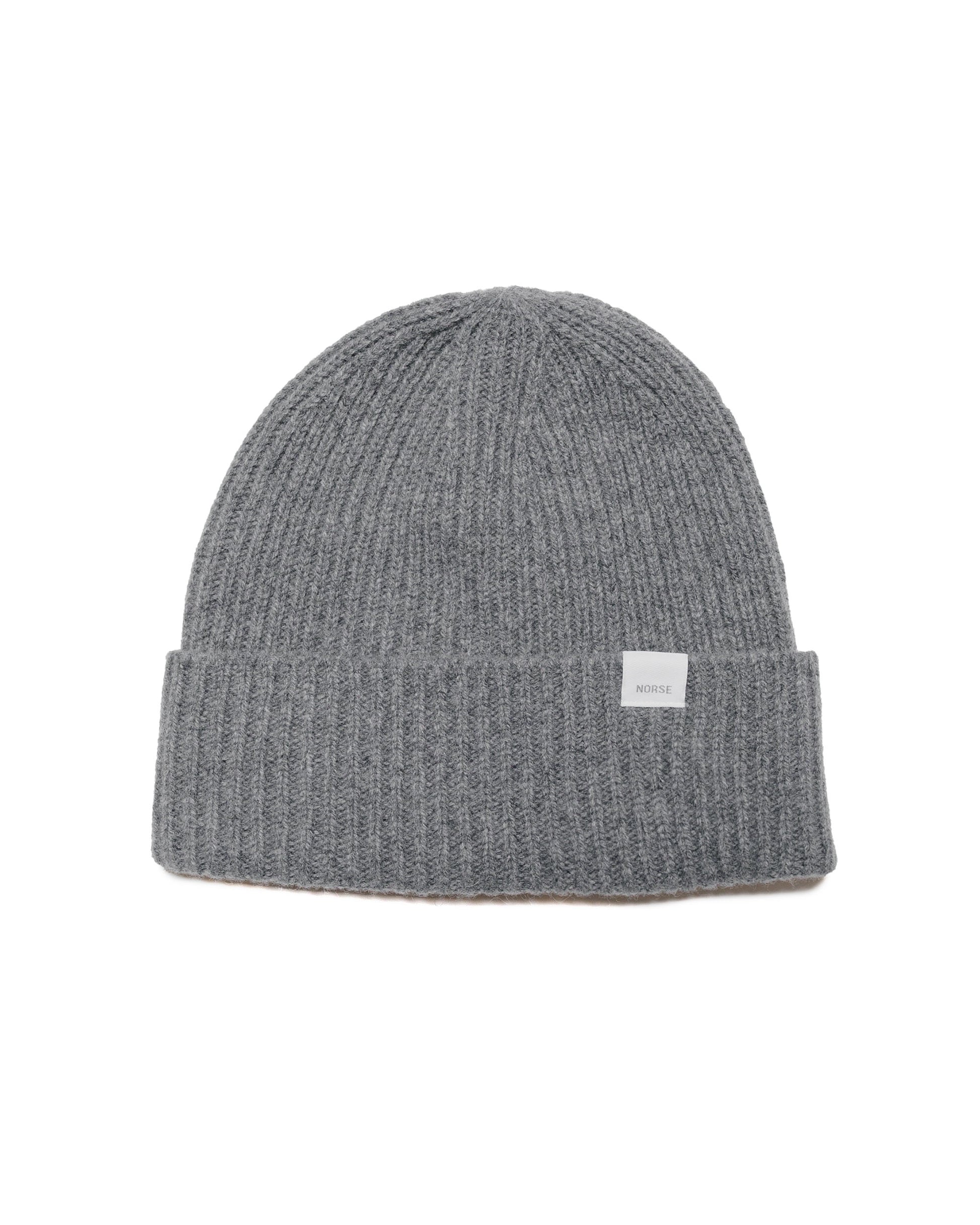 Norse Projects Standard Merino Lambswool Beanie Grey Melange