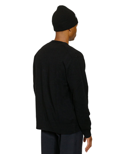 Norse Projects Standard Merino Lambswool Cardigan Black model back