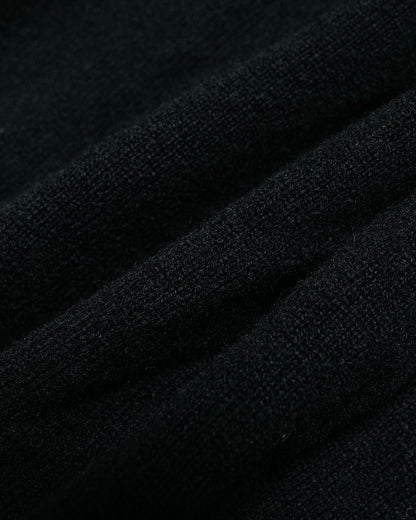 Norse Projects Standard Merino Lambswool Cardigan Black fabric