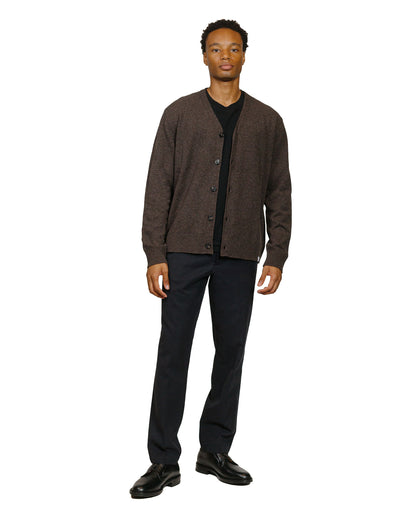 Norse Projects Standard Merino Lambswool Cardigan Heathland Brown model full