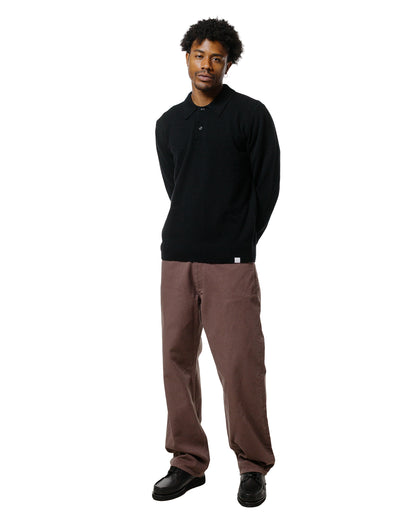 Norse Projects Standard Merino Lambswool Polo Black