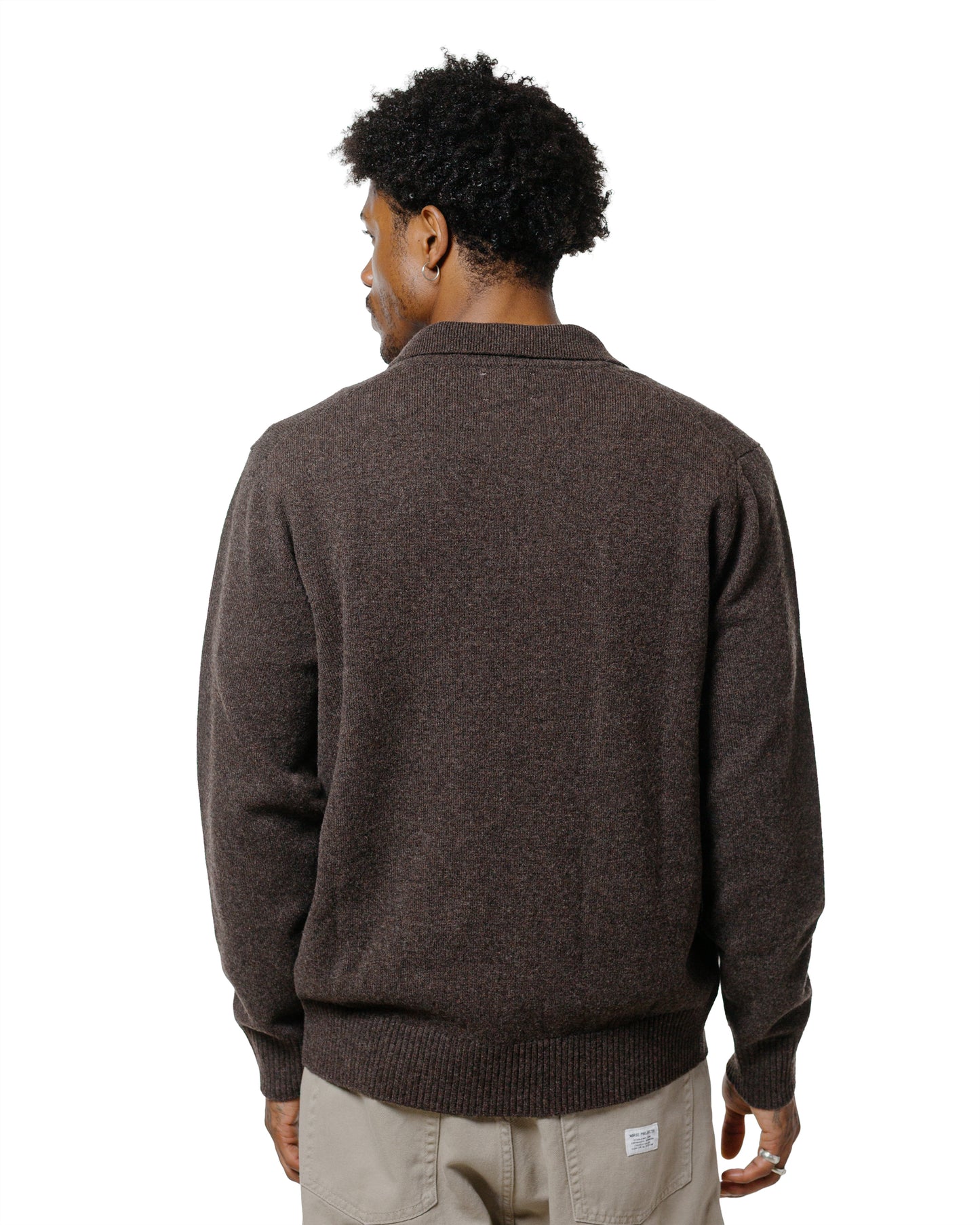 Norse Projects Standard Merino Lambswool Polo Heathland Brown