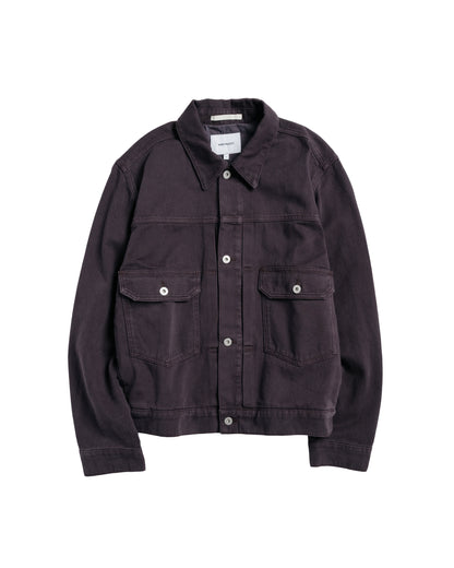 Norse Projects Storadal Heavy Twill Type II Jacket Darkest Purple